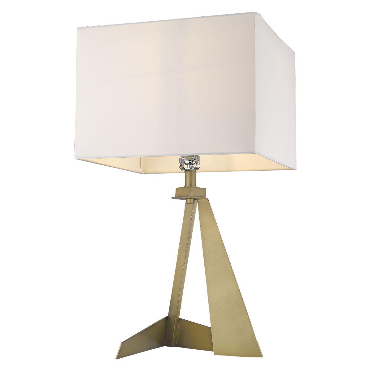 Stratos 1 Light Table Lamp Aged Brass Finish