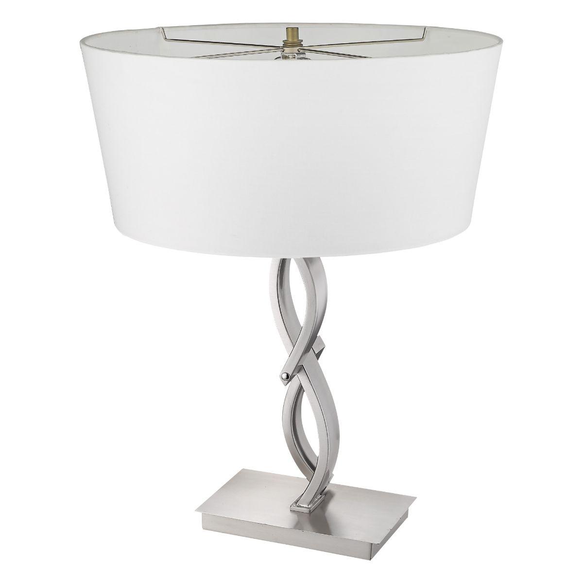 Trend Home 1 Light Table Lamp Satin Nickel Finish