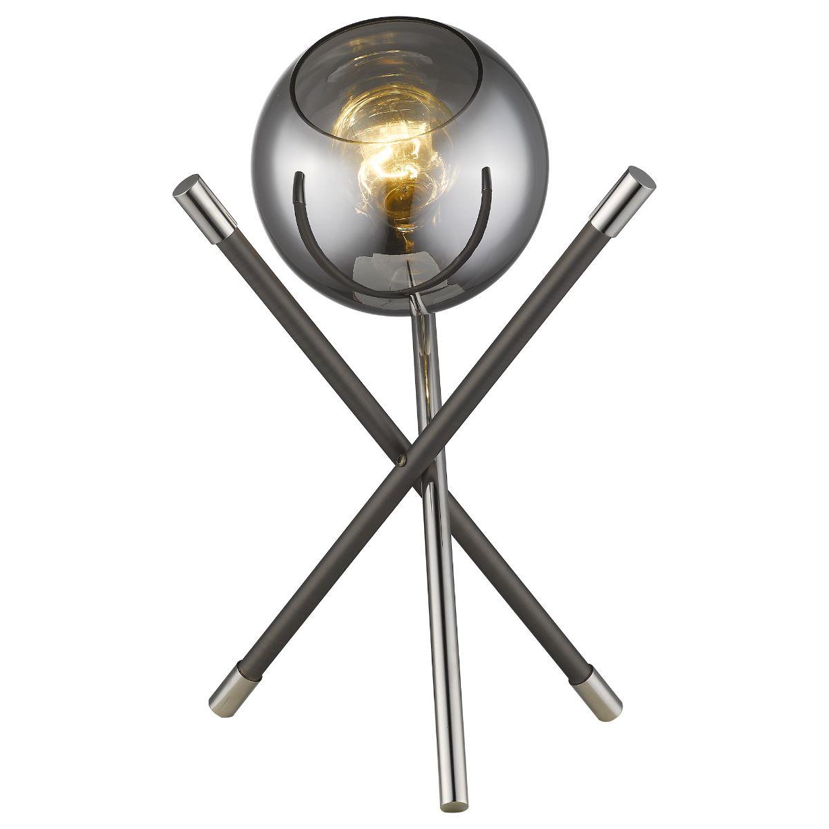 Trend Home 1 Light Table Lamp Polished Nickel Finish