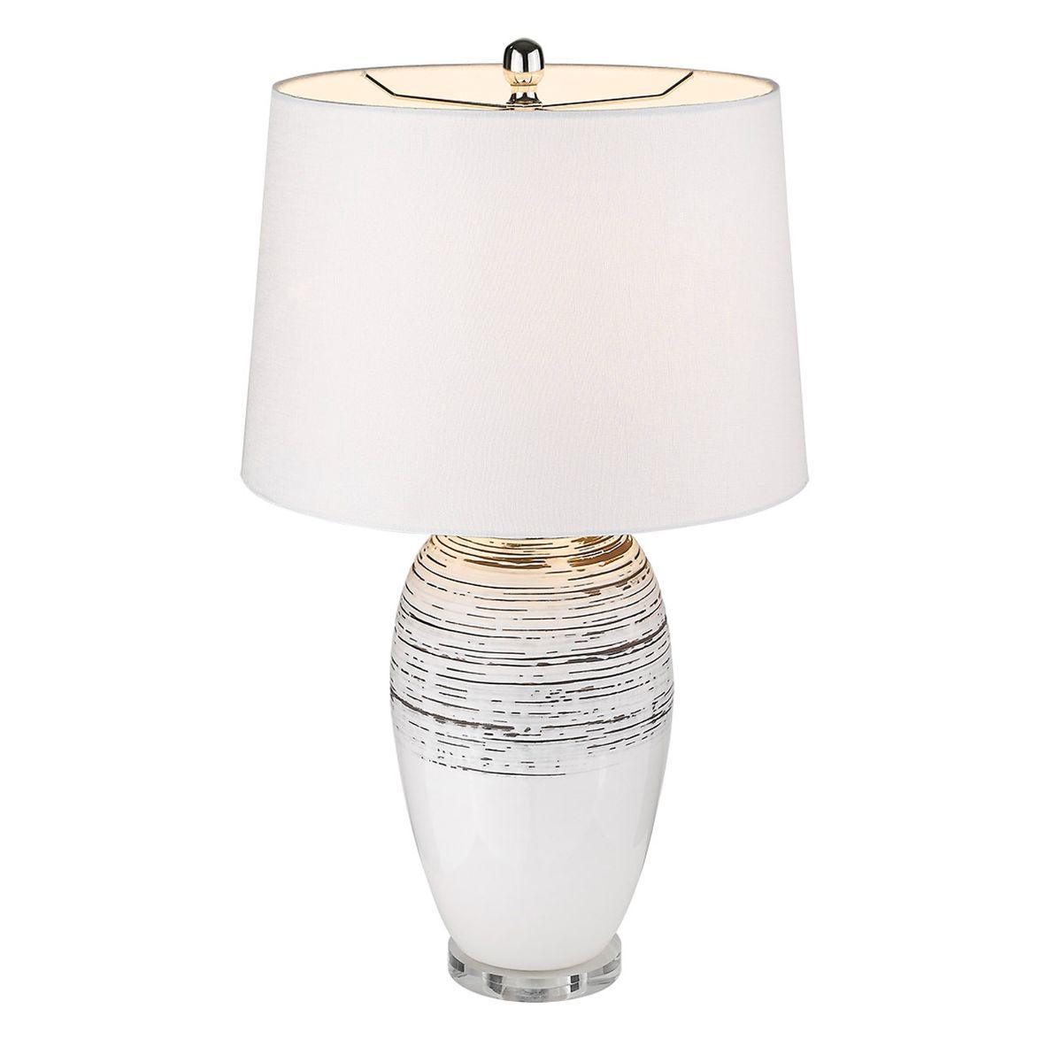 Trend Home 1 Light 27 inches Table Lamp Ceramic Body and Polished Nickel Accents