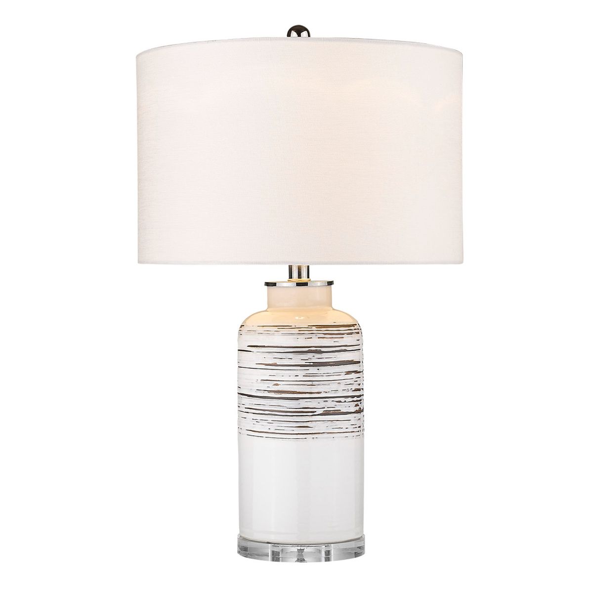 Trend Home 1 Light 25 inches Table Lamp Ceramic Body and Polished Nickel Accents