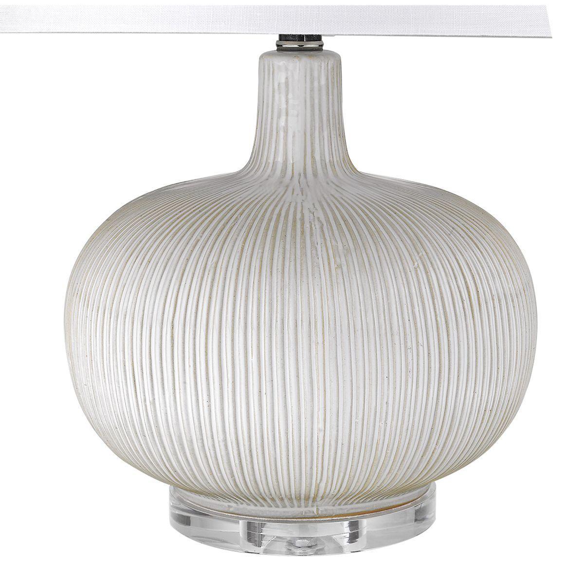 Trend Home 1 Light Table Lamp Ceramic Body and Polished Nickel Accents