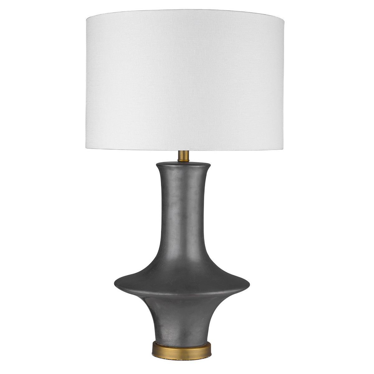 Trend Home 1 Light Table Lamp Iron Ceramic Body and Brass Accents