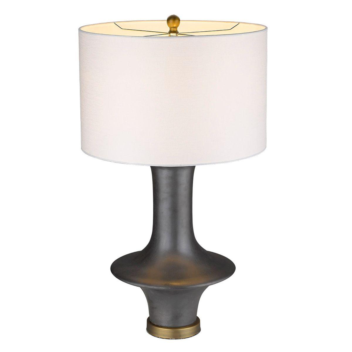 Trend Home 1 Light Table Lamp Iron Ceramic Body and Brass Accents