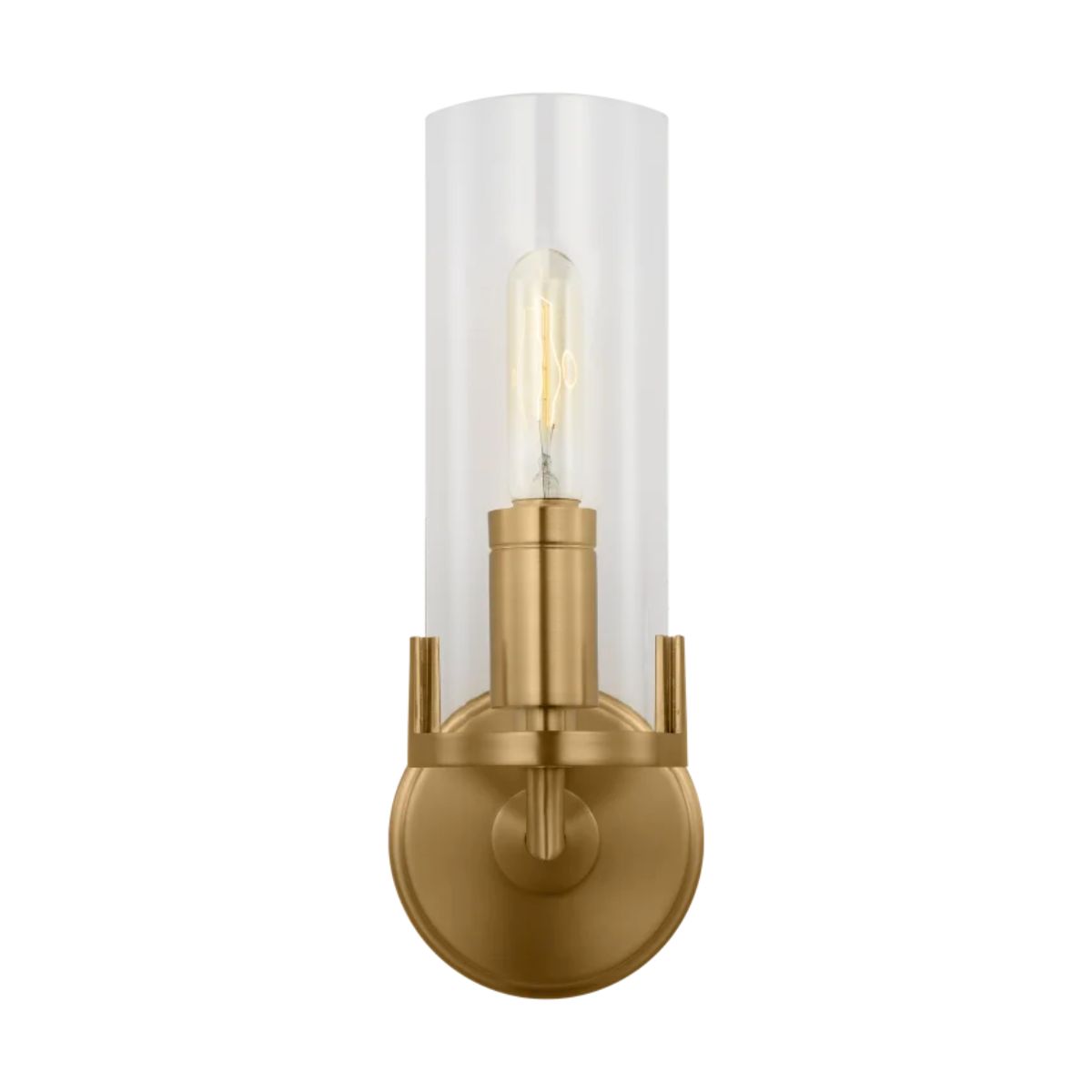 Mezzo 14 in. Armed Sconce Brushed Brass Finish - Bees Lighting