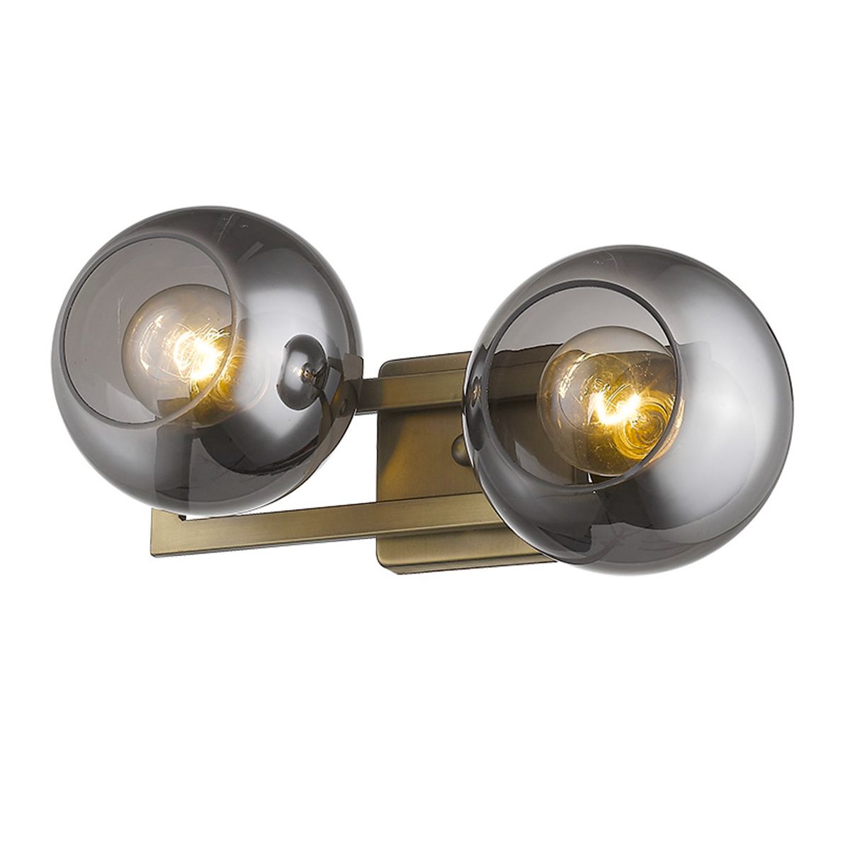 Lunette 17 in. Armed Sconce Brass Finish