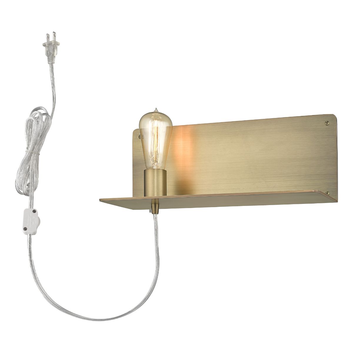 Arris 15 in. Flush Mount Sconce Aged Brass Finish