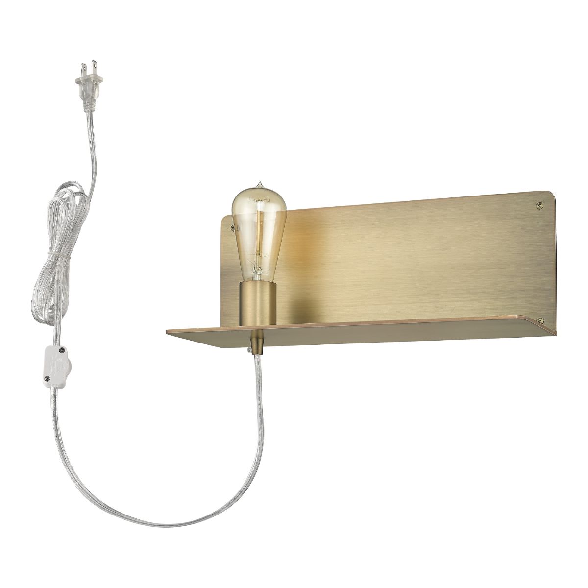 Arris 15 in. Flush Mount Sconce Aged Brass Finish