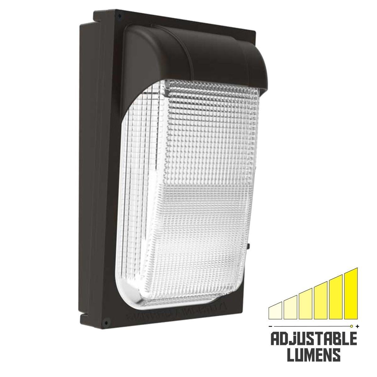 LED Standard Wall Pack With Photocell 22 Watts Adjustable 2,700 Lumens 4000K 120-277V