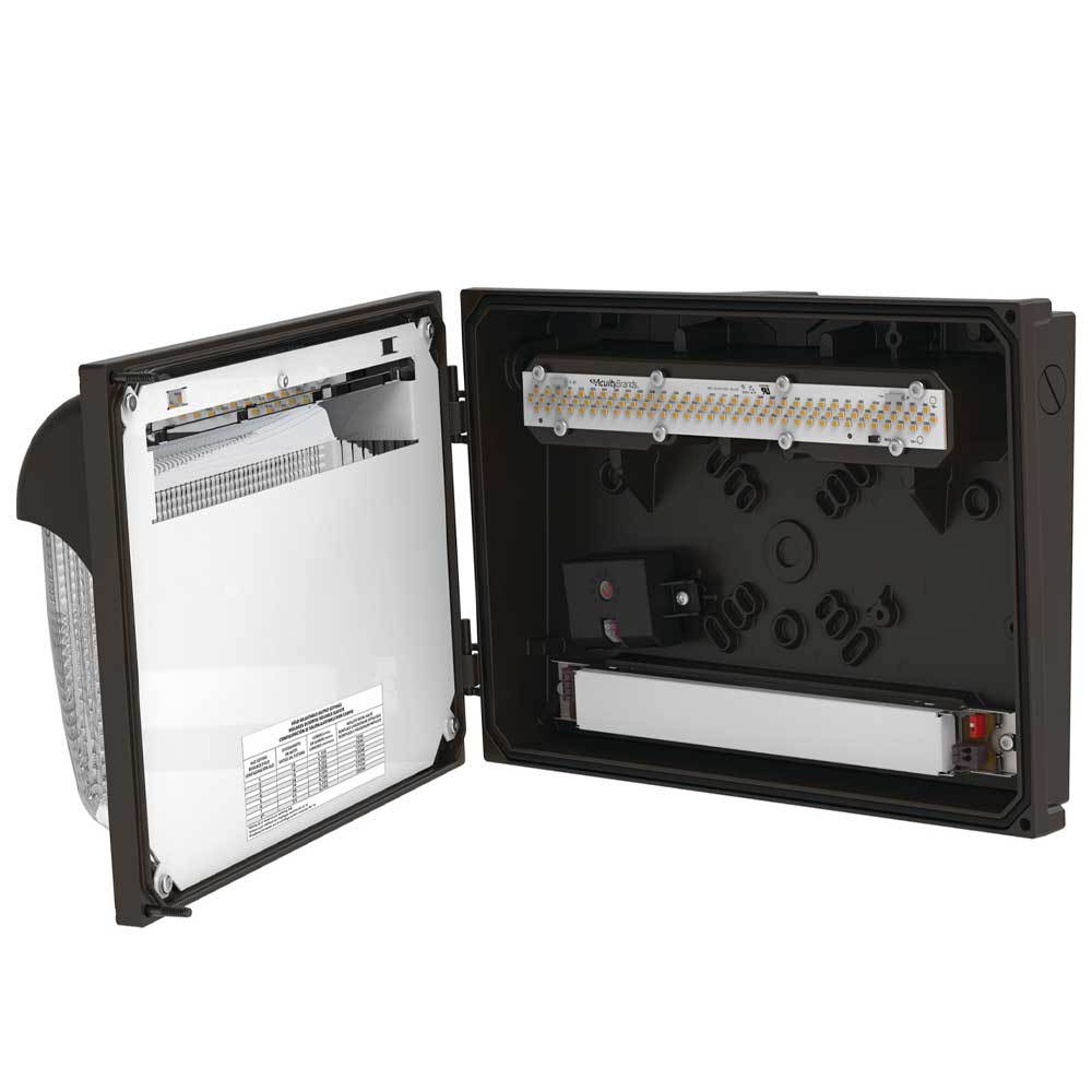 LED Mini Wall Pack, 22 Watts Adjustable, 2550 Lumens, 5000K, 120-277V - Bees Lighting