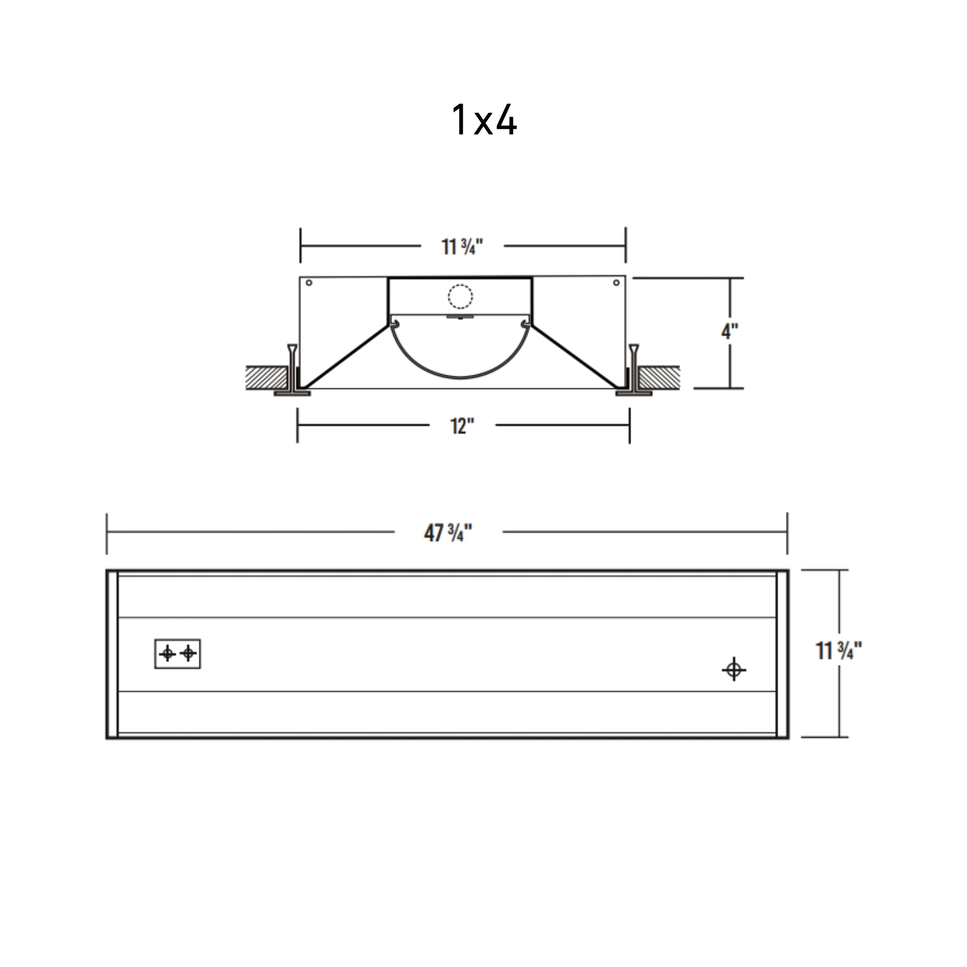 LED Troffer Light, Recessed Center Lensed Grid Luminaire - Bees Lighting