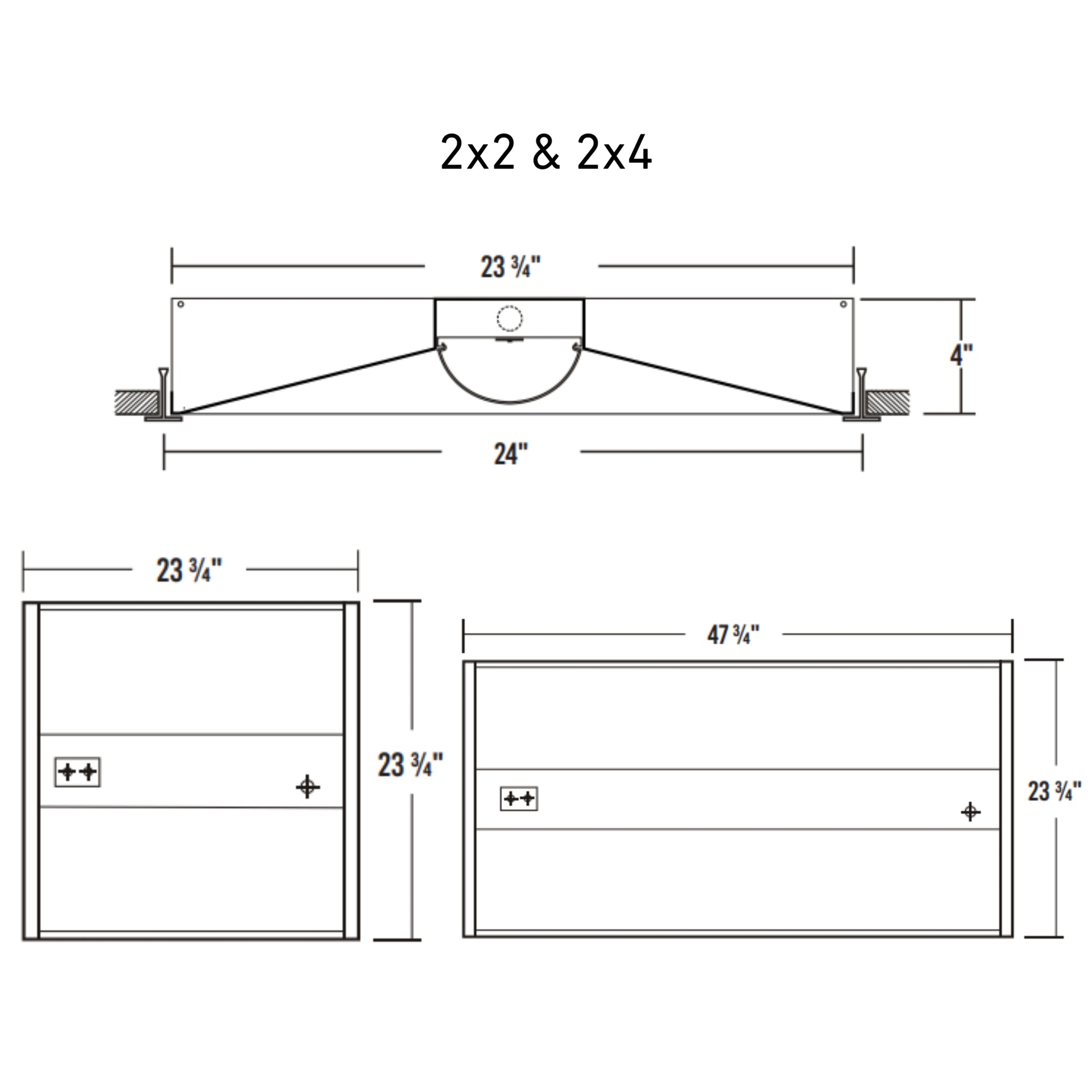 LED Troffer Light, Recessed Center Lensed Grid Luminaire - Bees Lighting