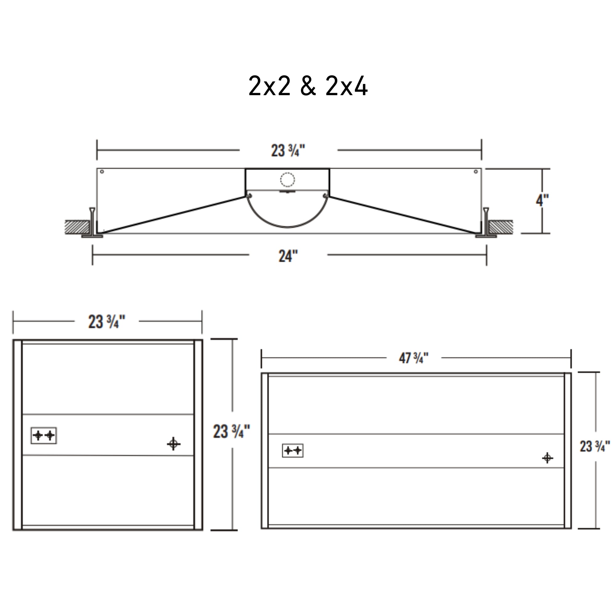 LED Troffer Light, Recessed Center Lensed Grid Luminaire - Bees Lighting
