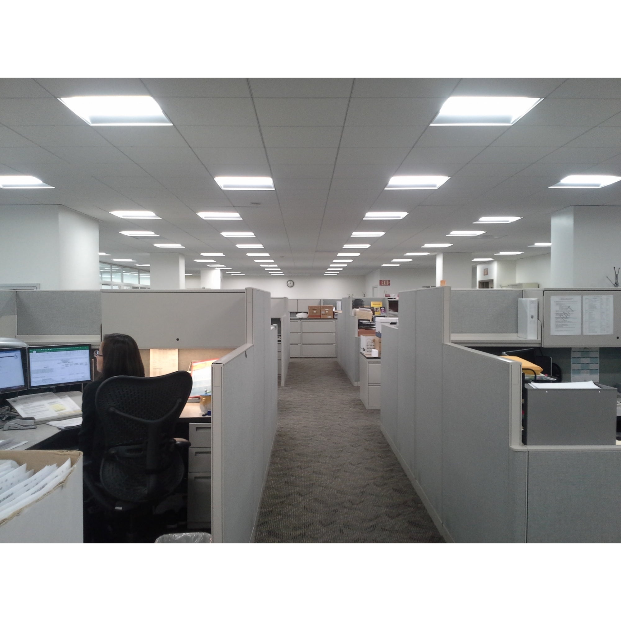 LED Troffer Light, Recessed Center Lensed Grid Luminaire - Bees Lighting