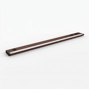 Bronze undercabinet LED light bar with slim black end caps