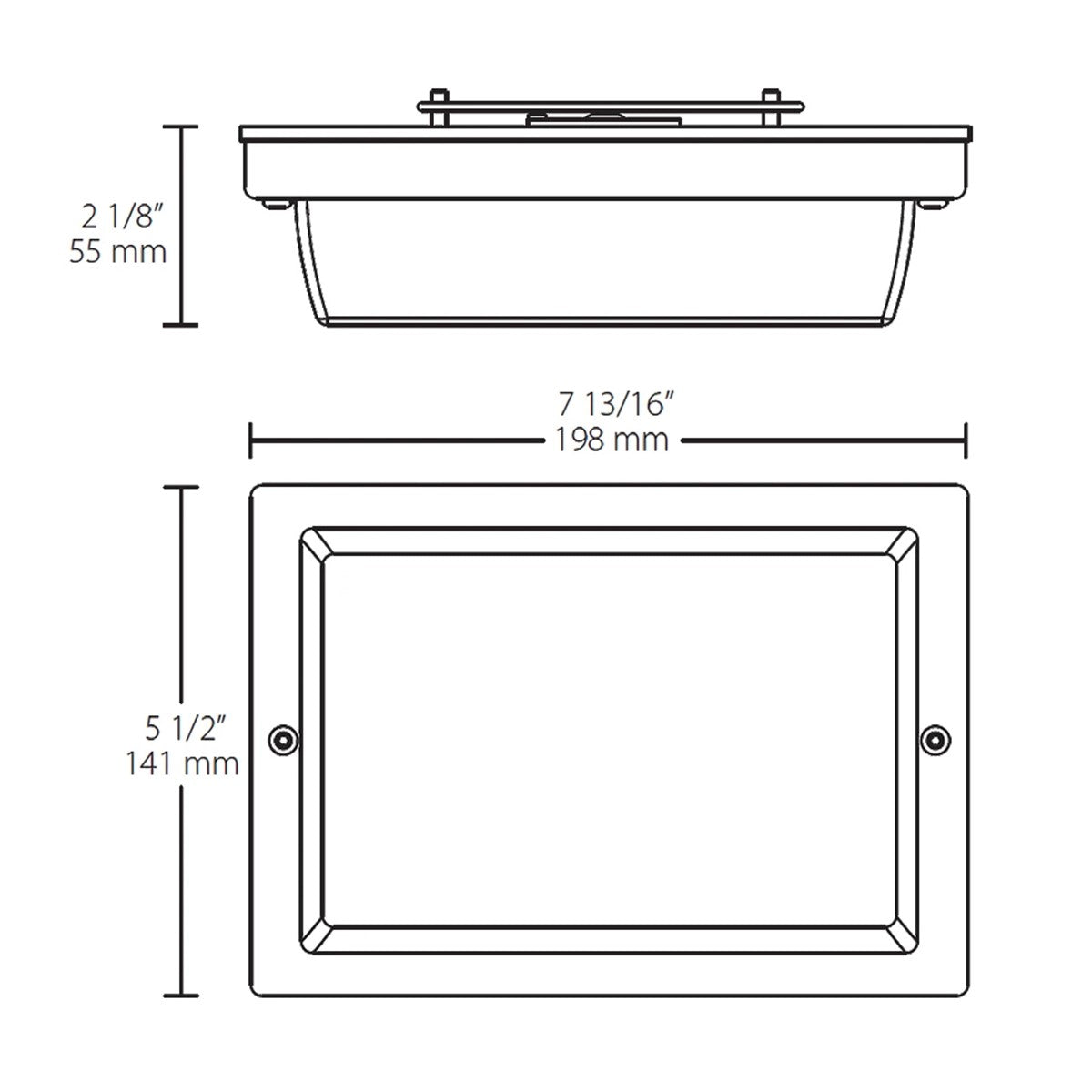 LED Outdoor Ceiling Light, 870 Lumens, 6 Watts, 5000K, 120V, Vandal Proof