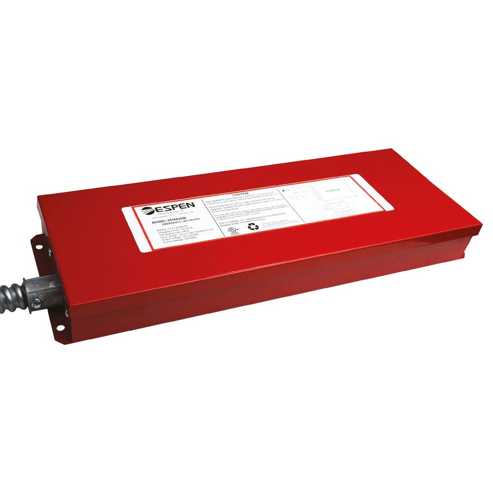 Emergency Battery Backup Inverter 20 Watts, 120-277V Input Type B Lamps Compatible - Bees Lighting