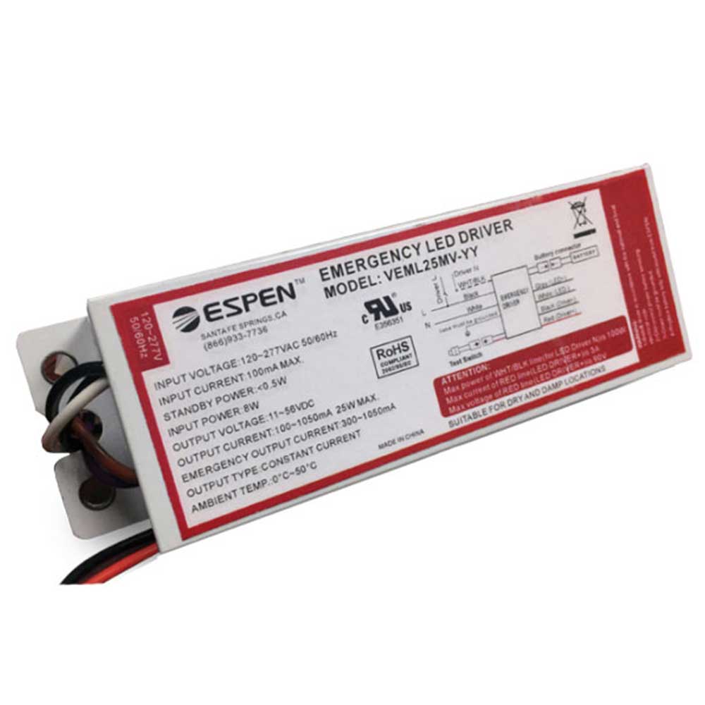 LED Emergency Drivers, 25 Watts, 11-56V DC Output - Bees Lighting