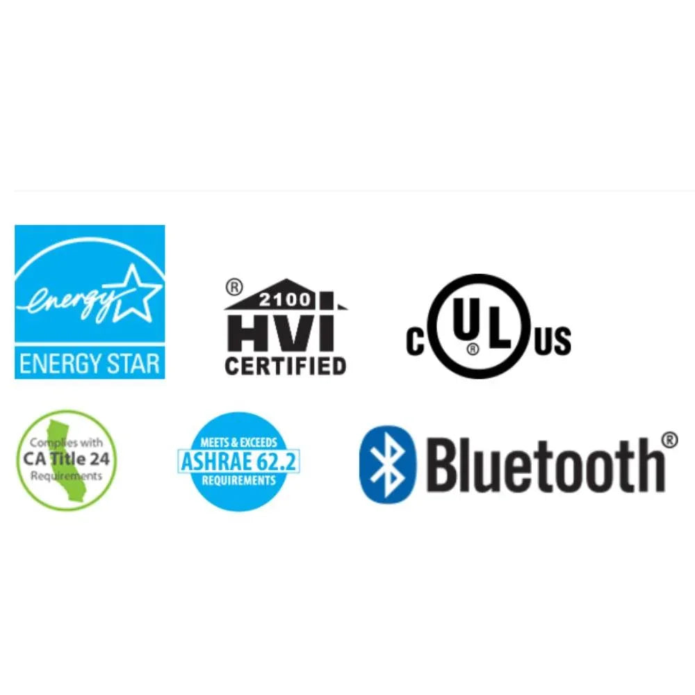 Delta BreezSignature 110 CFM Bathroom Ceiling Fan With Bluetooth Speaker - Bees Lighting