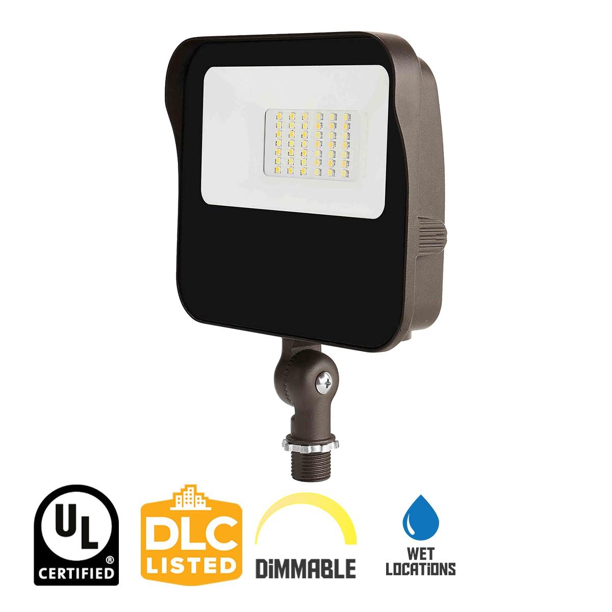 LED Flood Light, 5800 Lumens, 40 Watts, 5000K, Knuckle, 120-277V - Bees Lighting