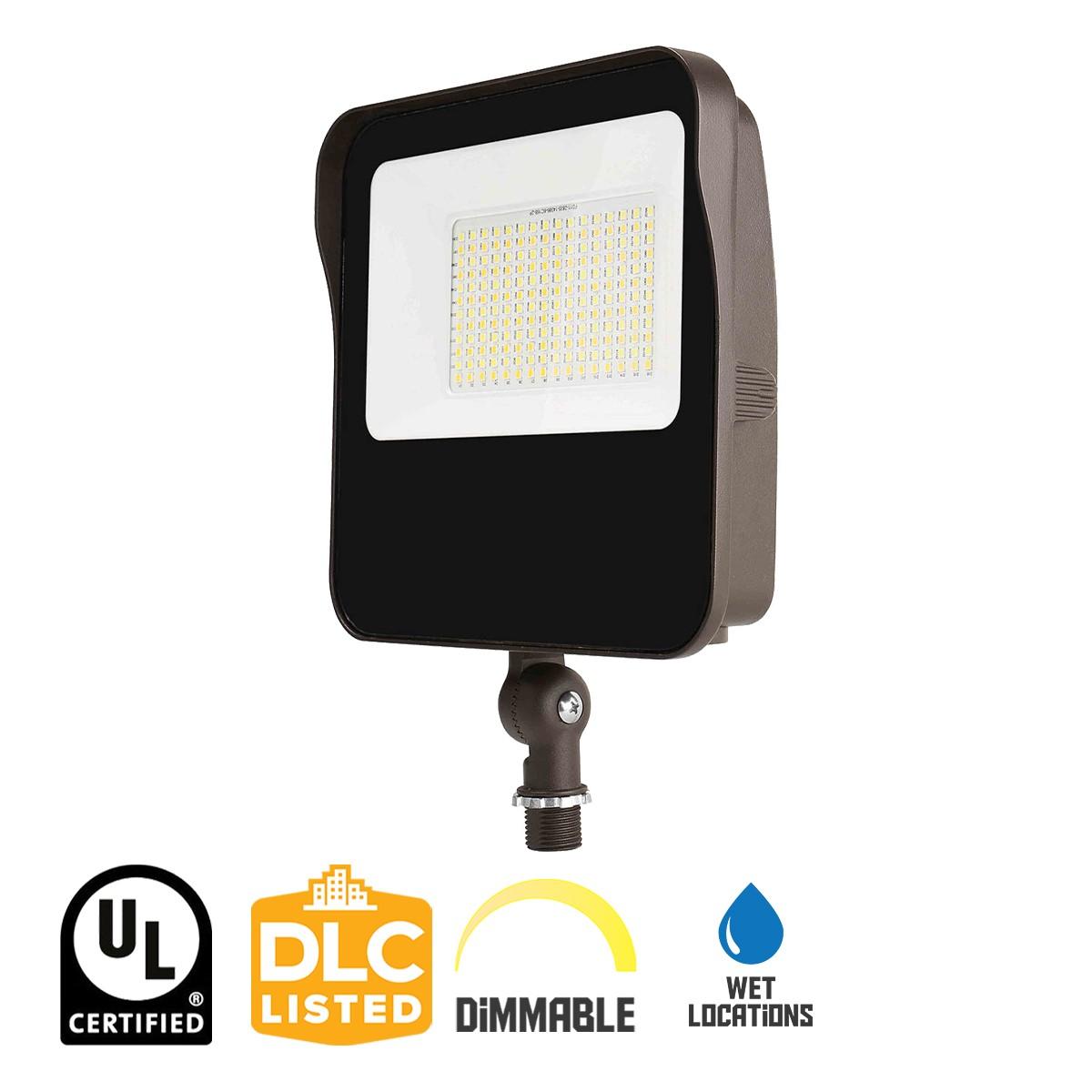 LED Flood Light, 9400 Lumens, 65 Watts, 5000K, Knuckle, 120-277V - Bees Lighting
