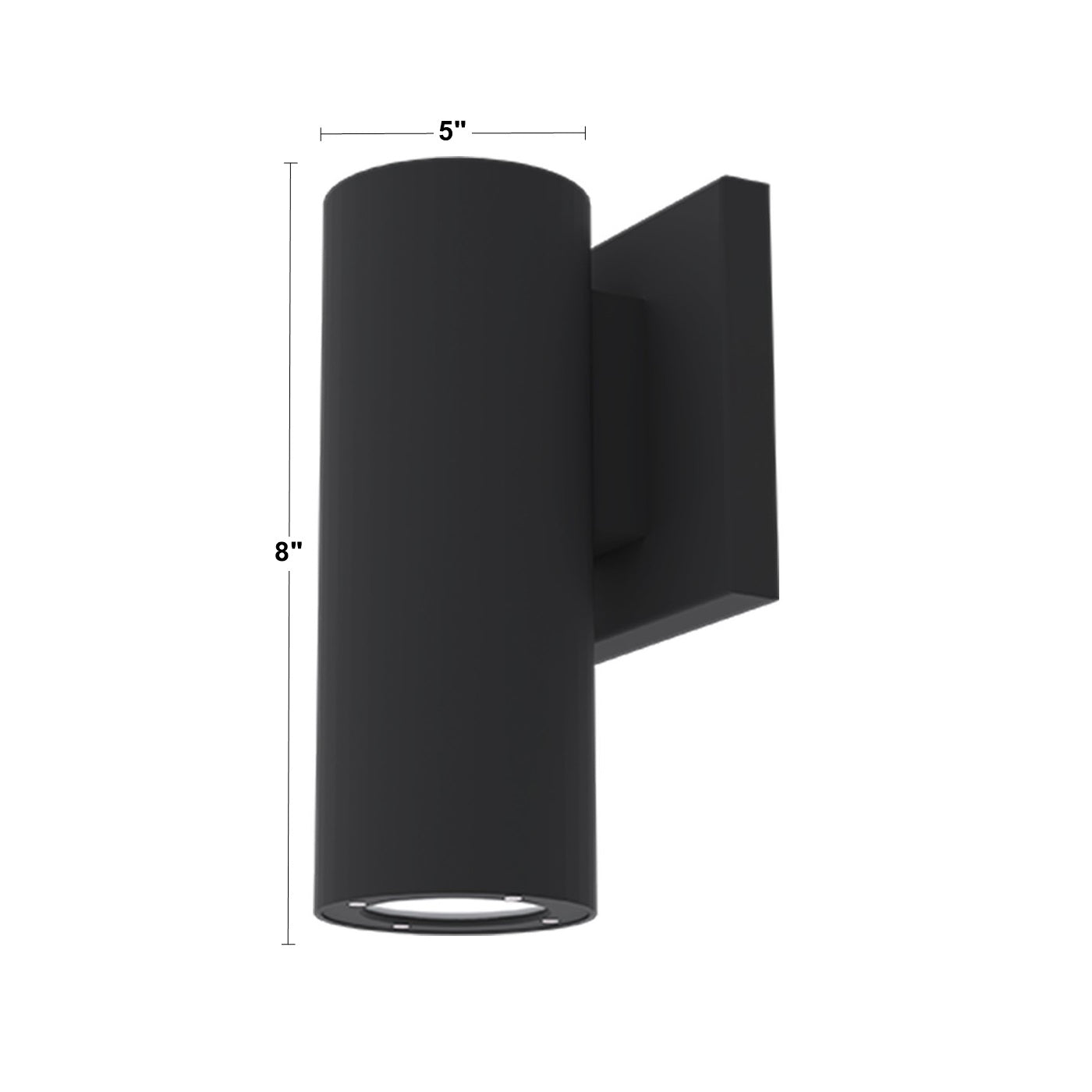 LED Outdoor Cylinder Light, Up/Down Light, 20W, 800 Lumens, 30K/40K/50K, 120V, Black - Bees Lighting