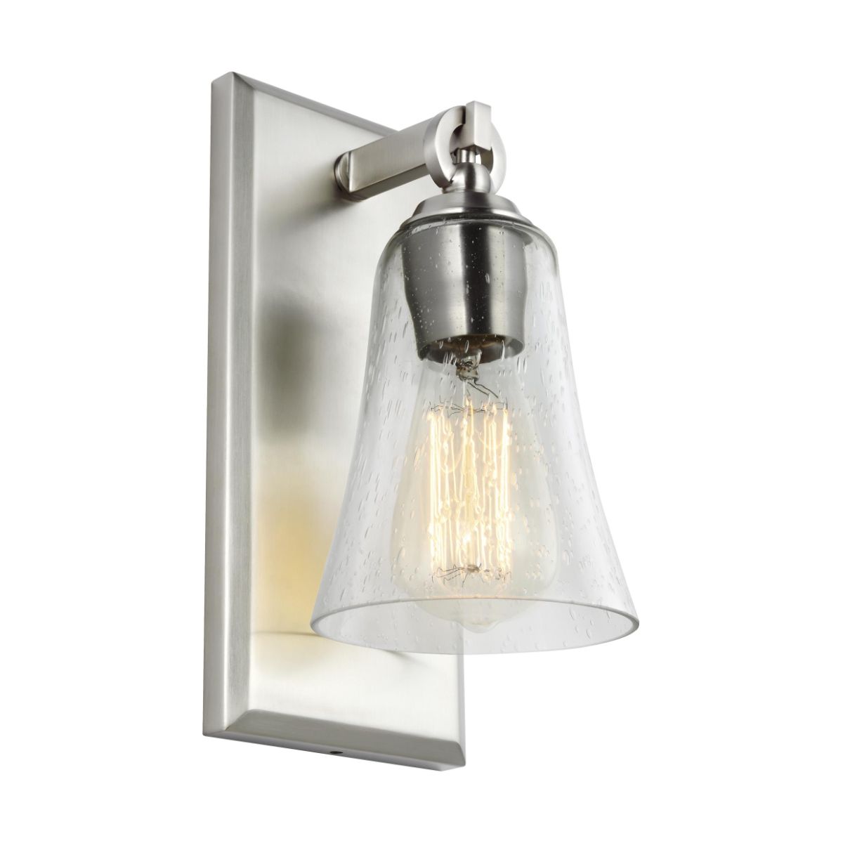 Monterro 11 in. Armed Sconce Nickel Finish - Bees Lighting