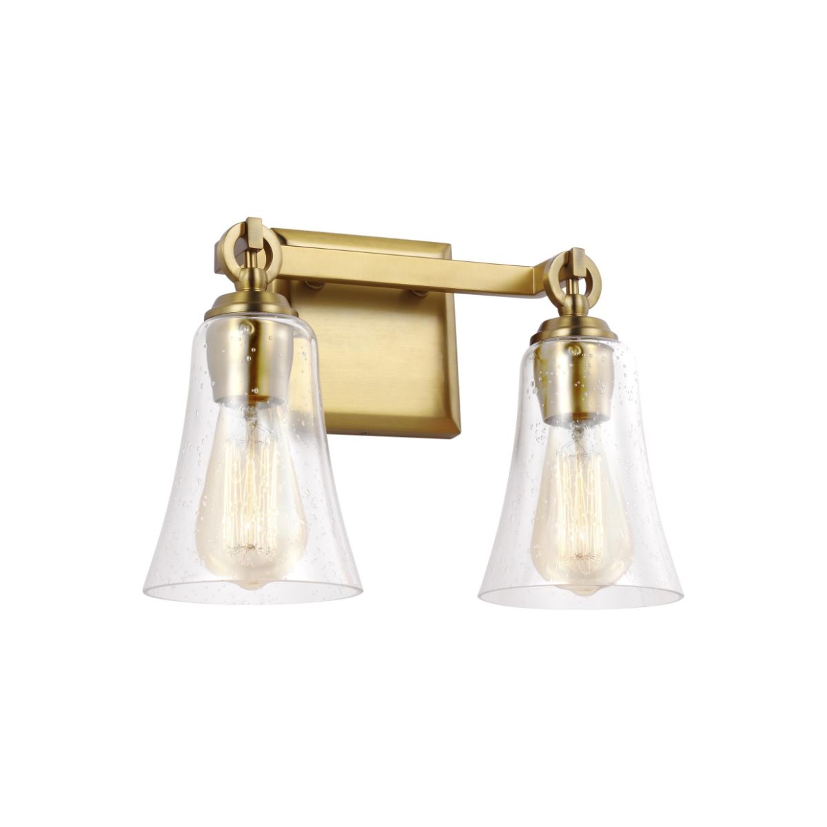 Monterro 14 in. 2 Lights Vanity Light Brass Finish - Bees Lighting