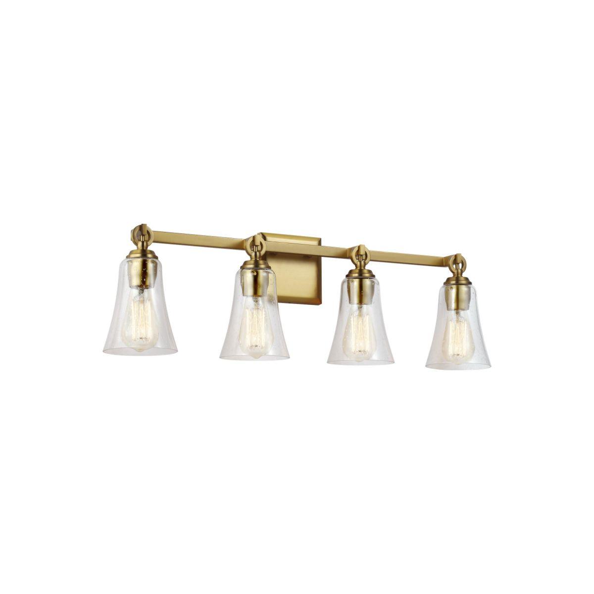Monterro 30 in. 4 Lights Vanity Light Brass Finish - Bees Lighting