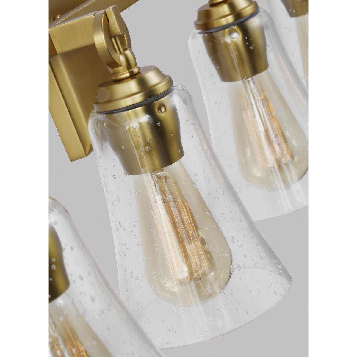 Monterro 30 in. 4 Lights Vanity Light Brass Finish - Bees Lighting