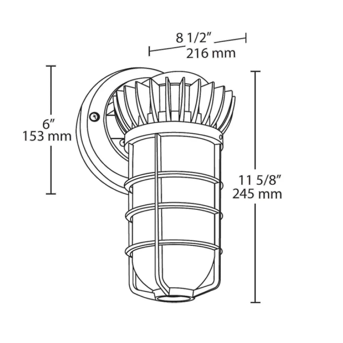 LED Jelly Jar Light Fixture, 26W, 2000 Lumens, 4900K, 120-277V, Wall Mount - Bees Lighting