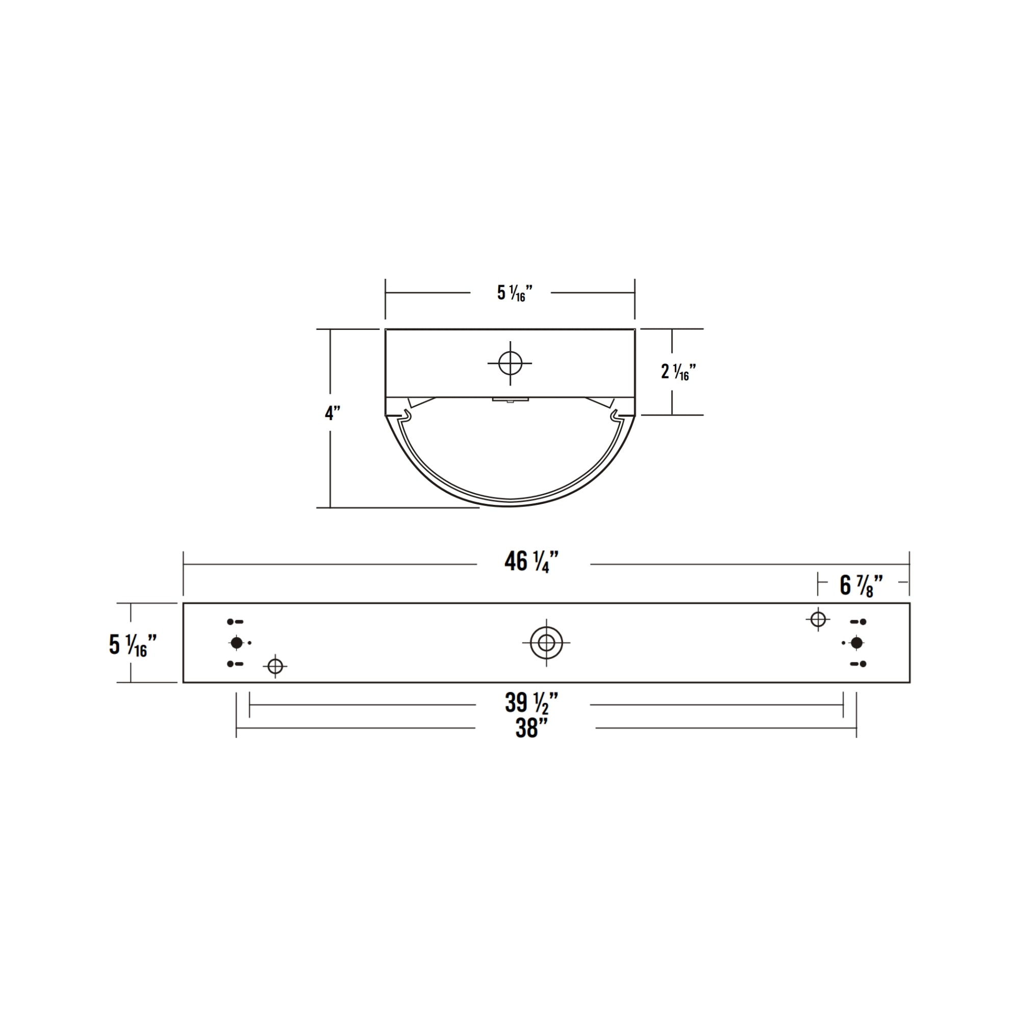 STW200 LED Strip Light, Surface-mounted/Suspended 5" Wide Strip - Bees Lighting