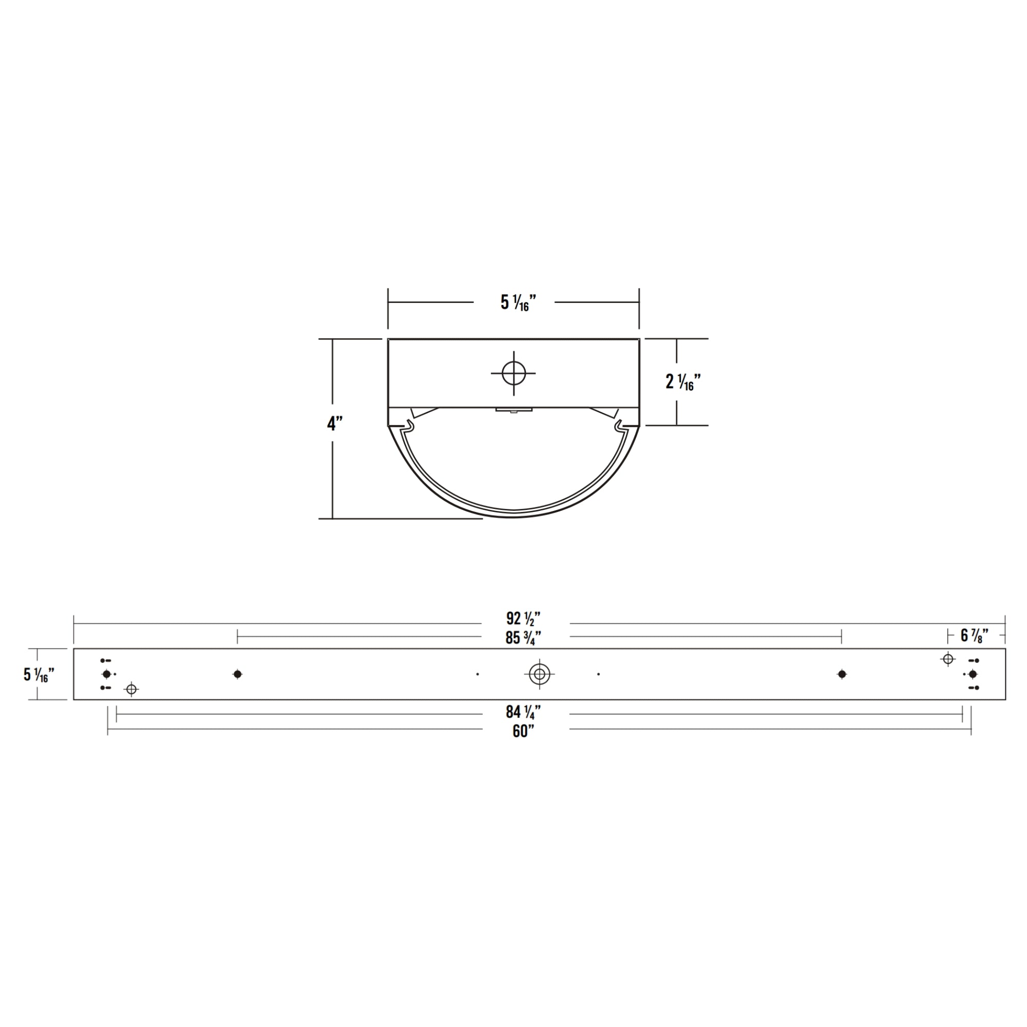 STW200 LED Strip Light, Surface-mounted/Suspended 5" Wide Strip - Bees Lighting