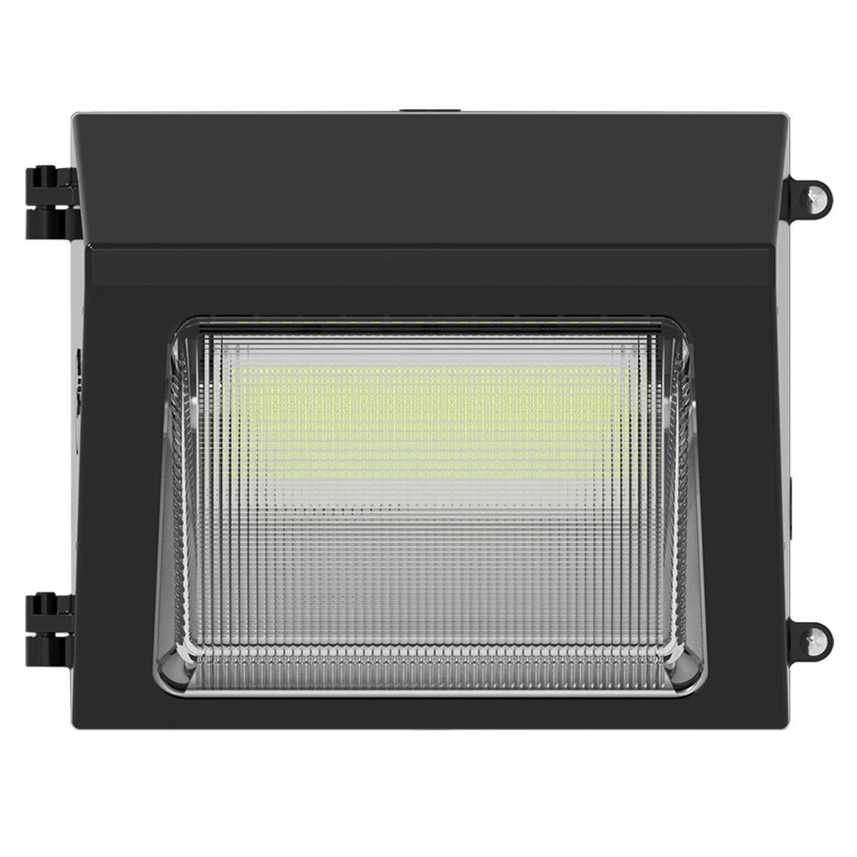 LED Standard Wall Pack With Photocell, 4500 Lumens, 15-30 Adjustable Wattage, Selectable CCT 30K/40K/50K, 120/277V, Adjustable Throw - Bees Lighting