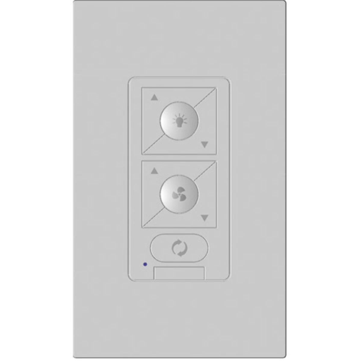 6 speed Ceiling Fan and Light Bluetooth Wall Control, White Finish