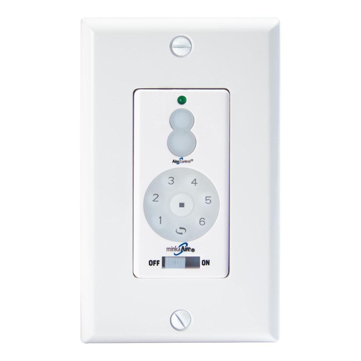 6-Speed Wall Mount Ceiling Fan And Light Control, Forward/Reverse Function