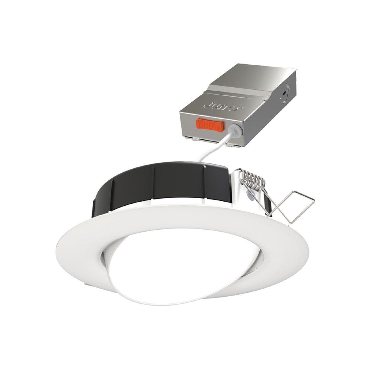 4 in. Wafer Adjustable LED Recessed Light, 700 Lumens ,Selectable CCT, 2700K to 5000K, White Finish - Bees Lighting