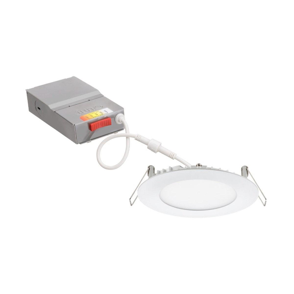 4" Wafer Ultra-Thin LED Recessed Light, 700 Lumens, Selectable CCT, White Finish - Bees Lighting