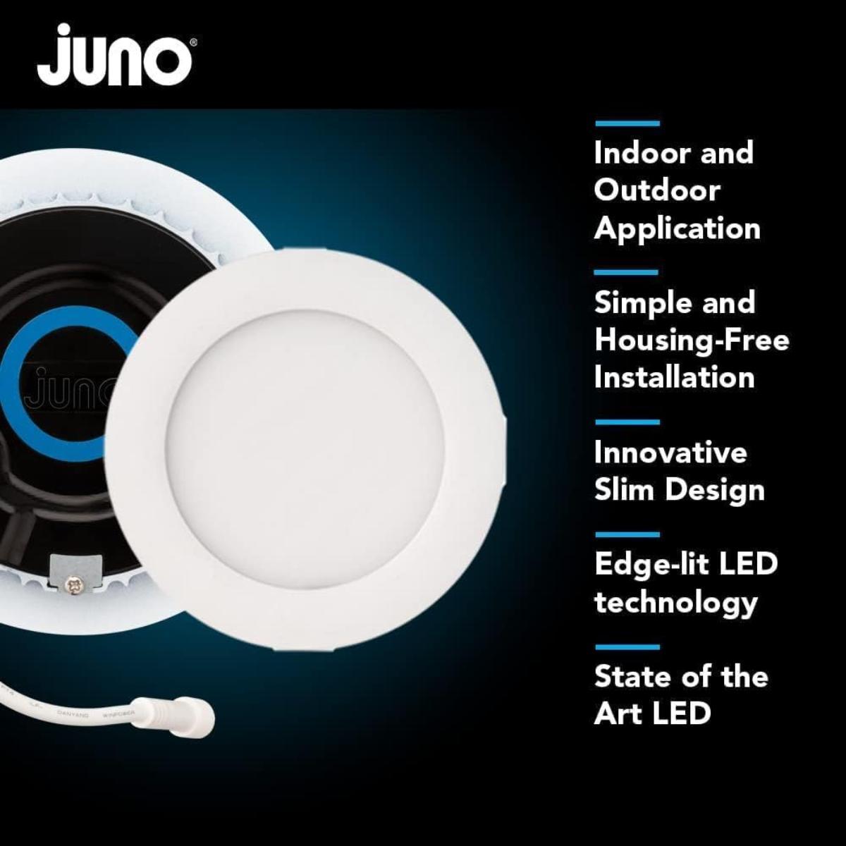 4 In. Smart Wafer Canless LED Downlight, 9 Watt, 700 Lumens, Tunable White 2700K to 5000K, Regress Trim