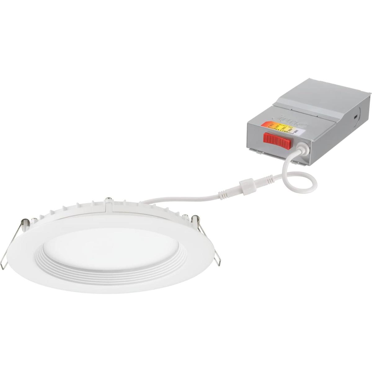 6" Wafer Regressed Baffle LED Downlight, 13W, 1000 Lumens, Selectable CCT - Bees Lighting