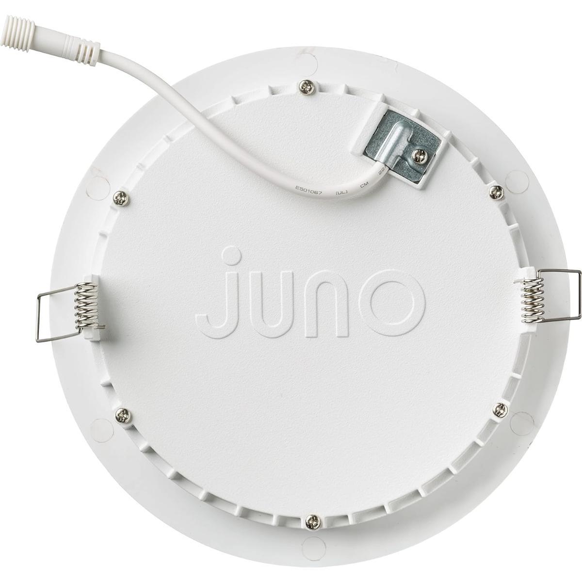 6 In. Wafer Regress LED Recessed Light, 1000 Lumens, Selectable CCT, 2700K to 5000K, White Finish