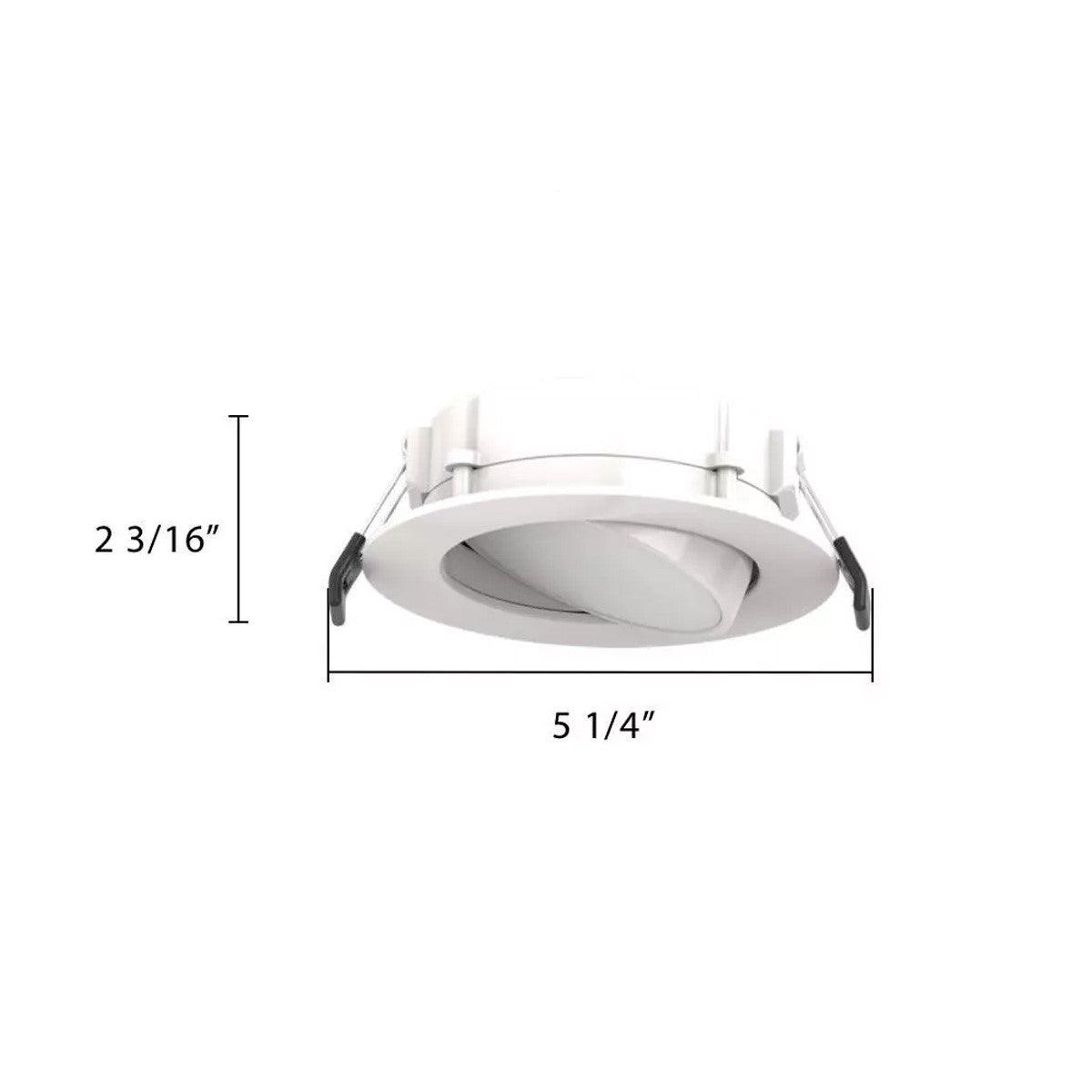 4 In. Adjustable Wafer Canless LED Recessed Light, 8 Watt, 700 Lumens, Selectable CCT, 2700K to 5000K, Smooth Trim - Bees Lighting