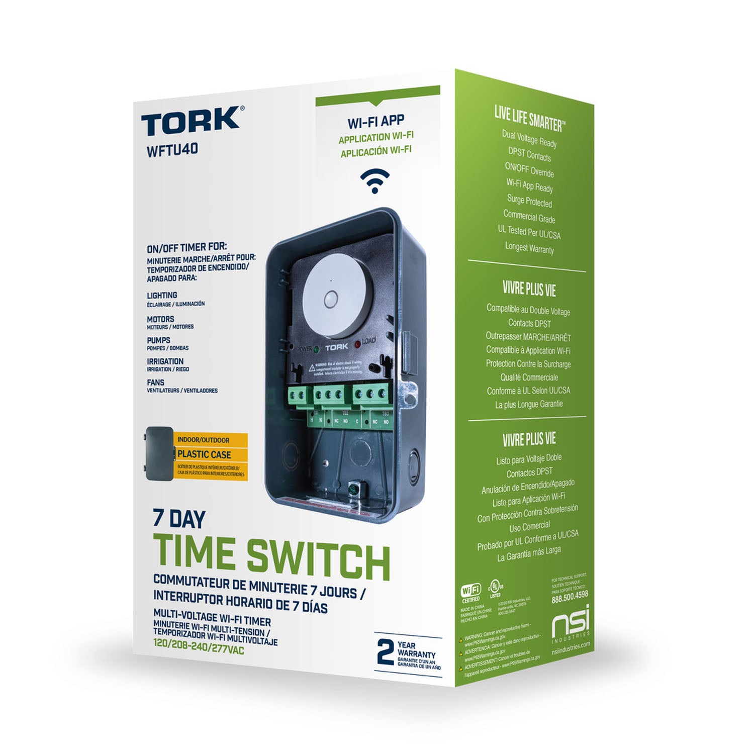 Tork 40 Amp Astronomic DPDT Multi-Voltage Wi-Fi Time Switch - Bees Lighting