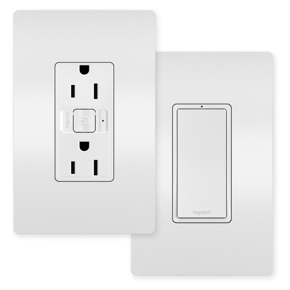radiant Easy Switched Outlet Kit, 15A, White - Bees Lighting