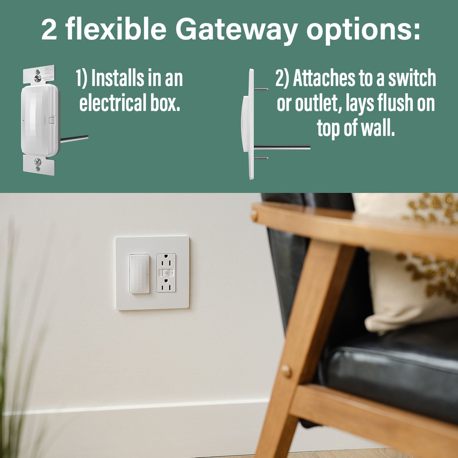 radiant Smart Switch With Netatmo, 15A, White - Bees Lighting
