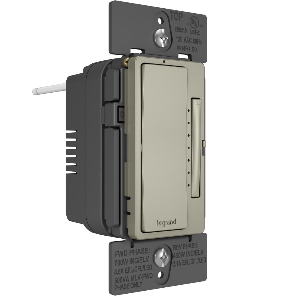 radiant Netatmo Tru-Universal Smart Dimmer, 450W LED, 700W ELV, Nickel - Bees Lighting