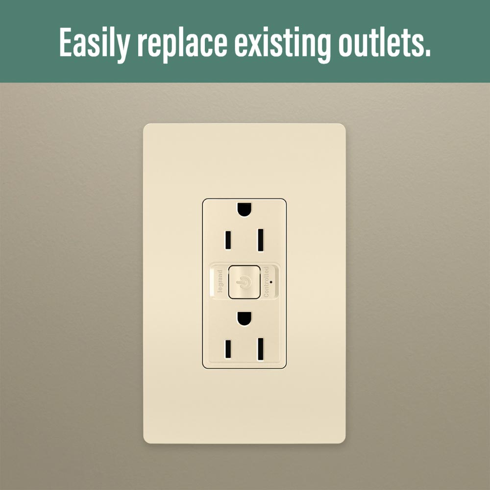 radiant 15A Smart Outlet with Netatmo, Light Almond - Bees Lighting