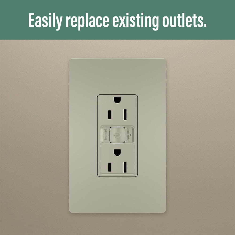 radiant 15A Smart Outlet with Netatmo, Nickel - Bees Lighting