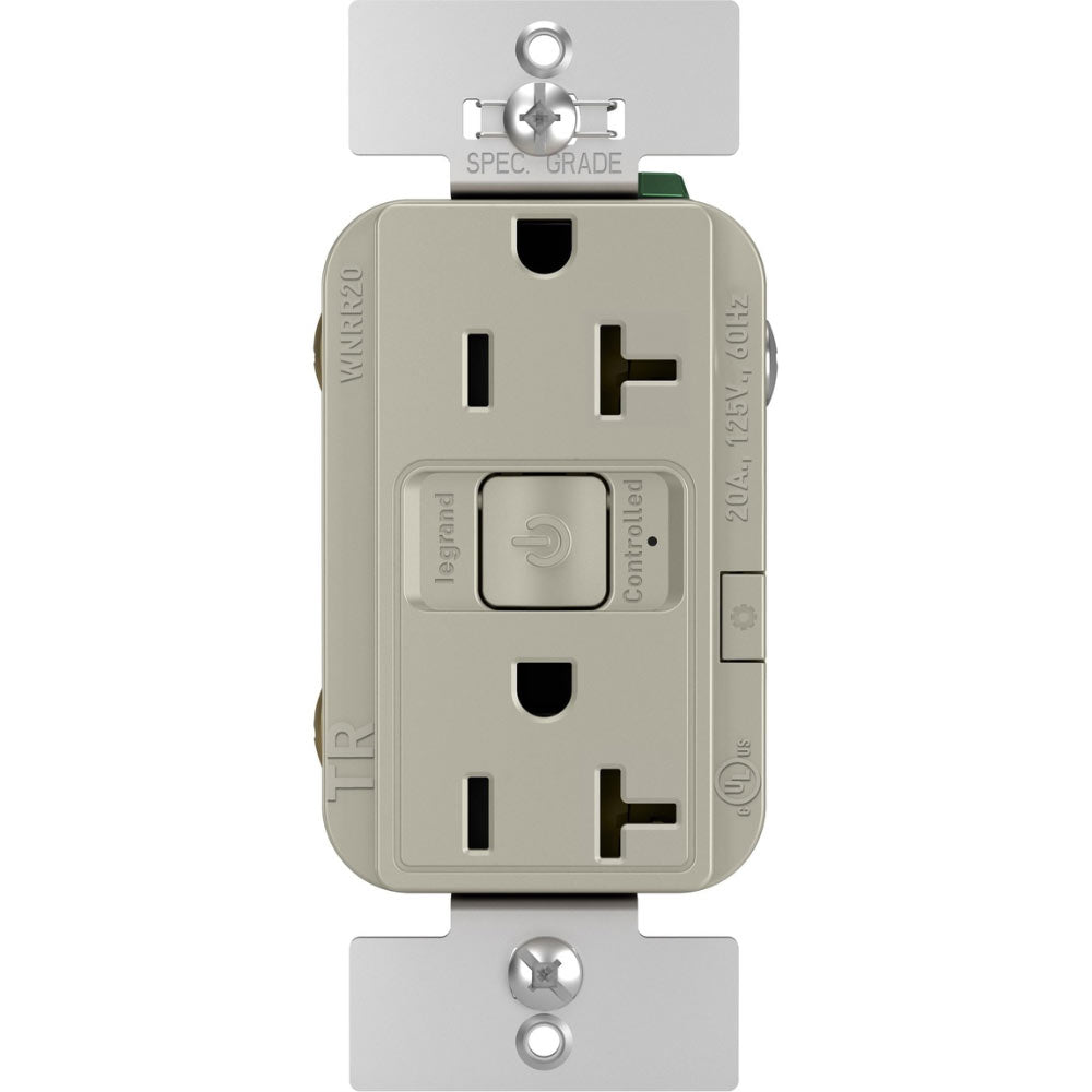 Radiant 20 Amp Double Pole Smart Outlet With Netatmo Matte Nickel - Bees Lighting
