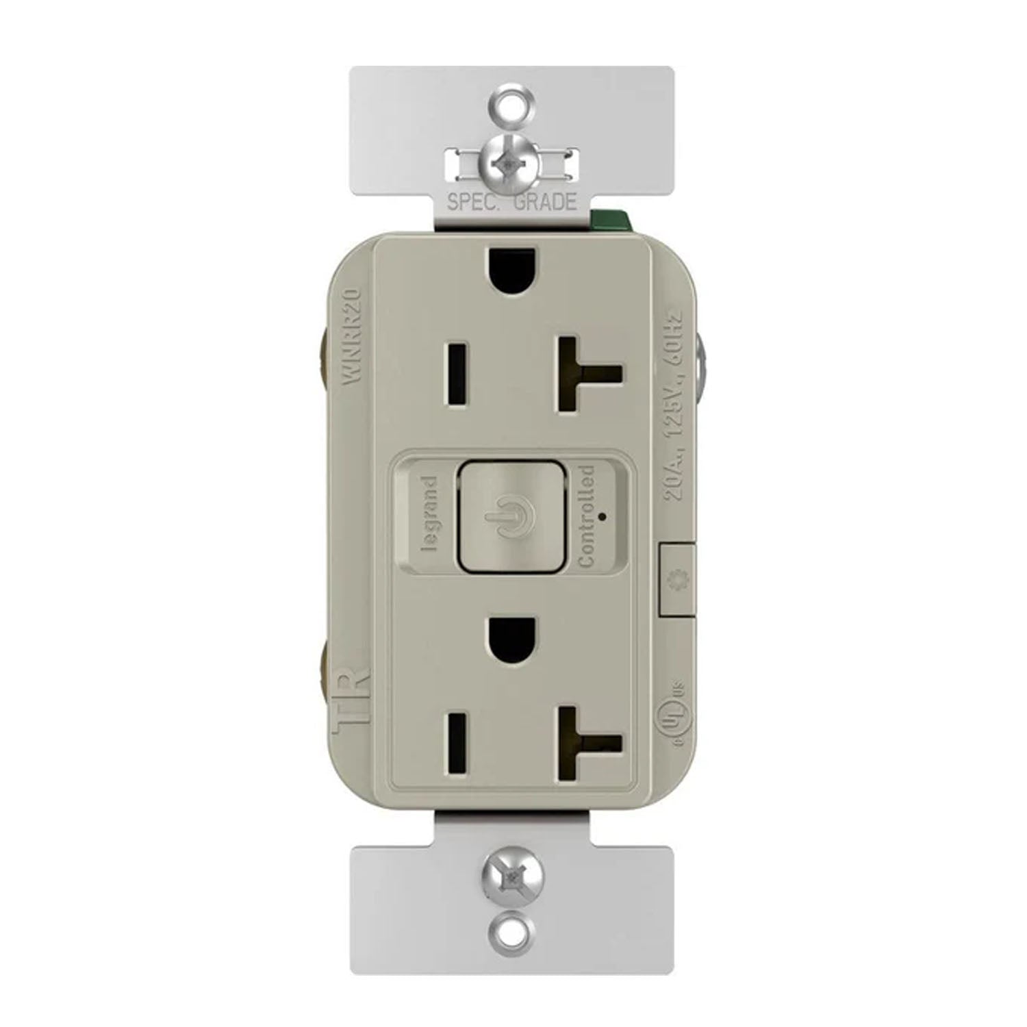 radiant 20A Smart Outlet with Netatmo, Nickel - Bees Lighting